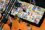 A stand at the African Book Fair, where publishers present and sell African literary works to the public.